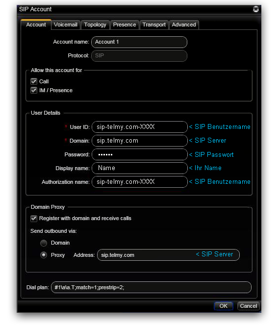 sip-phone settings